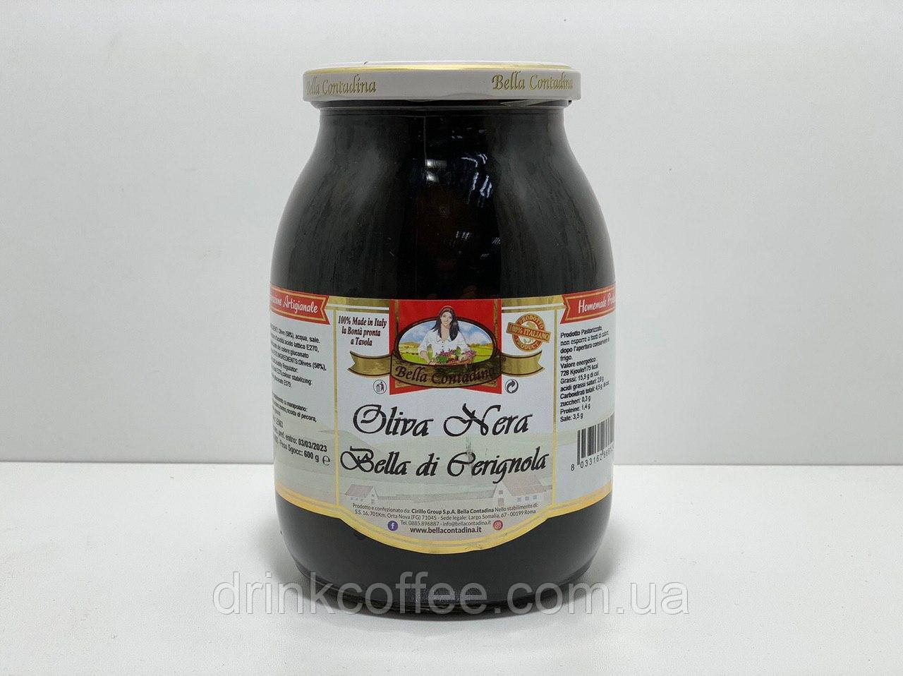 Оливки Oliva Hera Bella di Cerignola Bella Contadina з кісточкою Італія 1060 мл