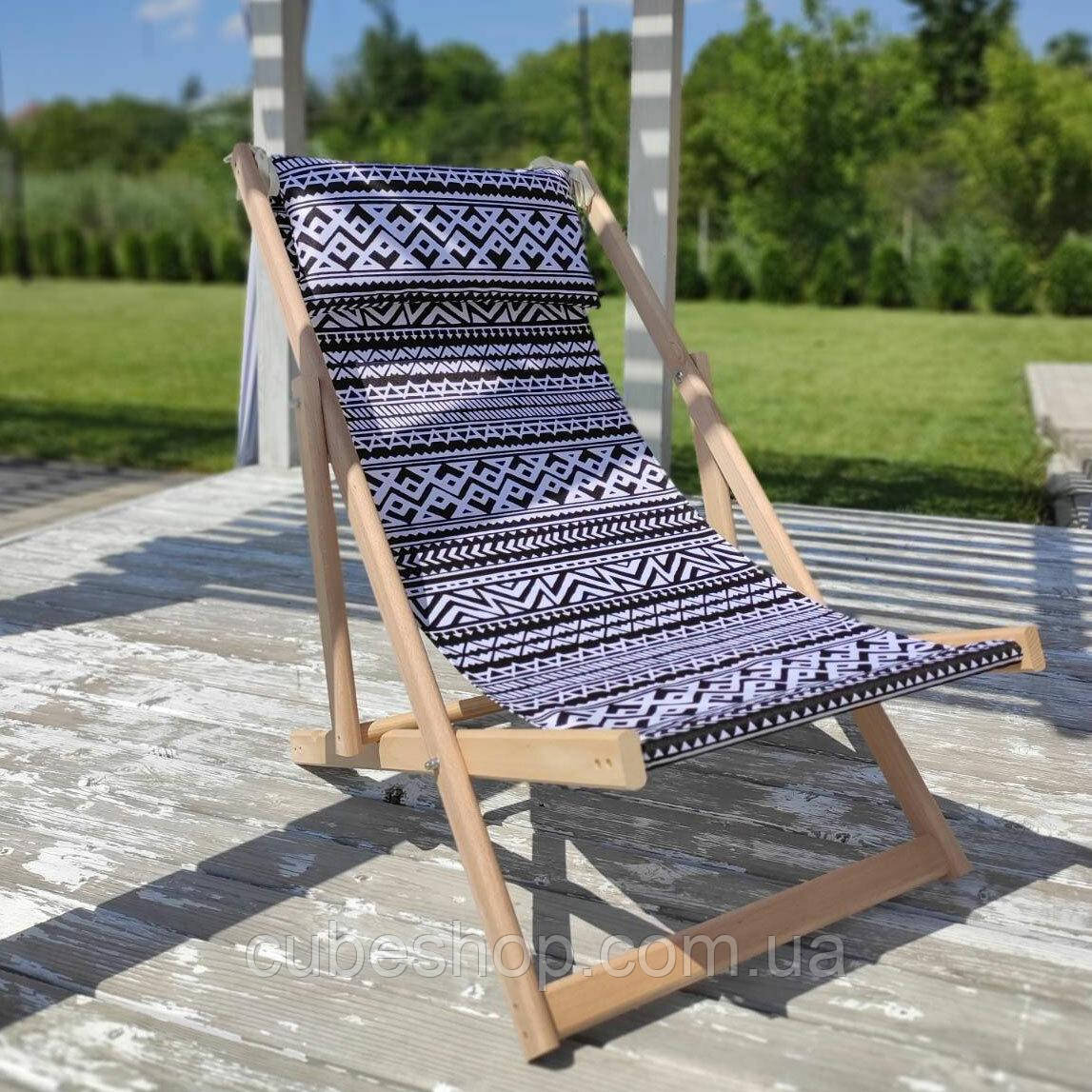 Шезлонг дерев'яний "Візерунок"