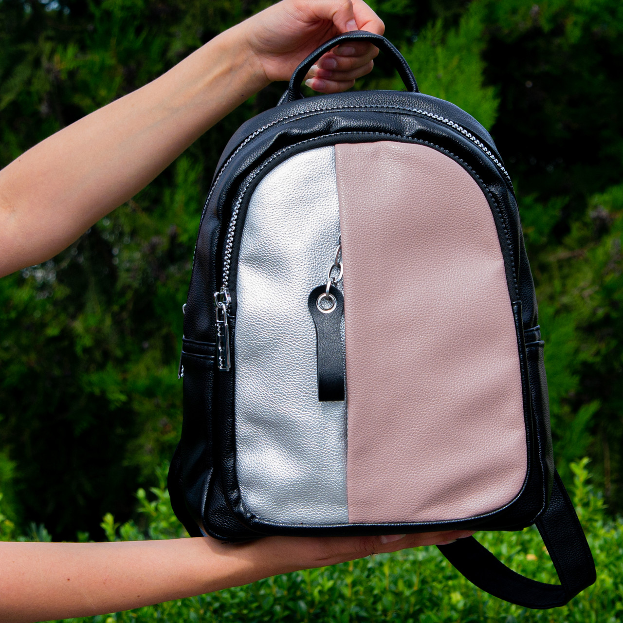 Рюкзак міський, шкільний з екошкіри