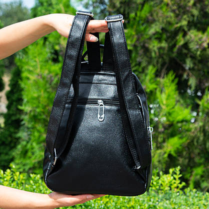 Рюкзак міський, шкільний з екошкіри, фото 3