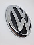 Емблема VW на капот і кришку багажника 130 мм матова ОРИГИНАЛ (новий), фото 2