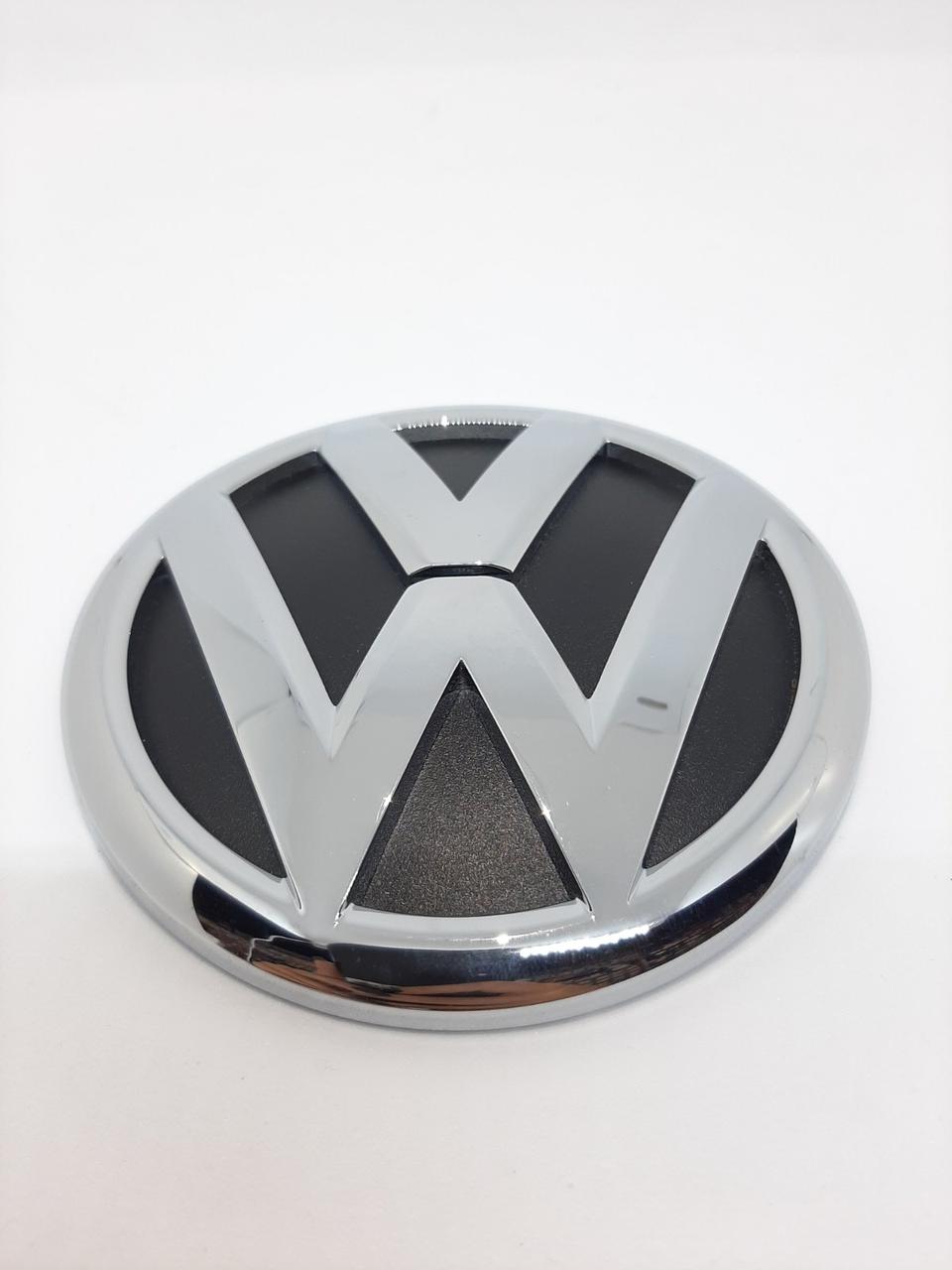 Емблема VW на капот і кришку багажника 130 мм матова ОРИГИНАЛ (новий), фото 1
