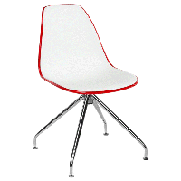 Стілець Tilia Eos-Z ніжки металеві червоний - біла слонова кістка
