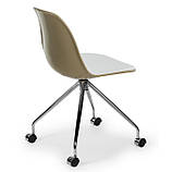 Стілець Tilia Eos-O ніжки металеві кавовий - біла слонова кістка, фото 2