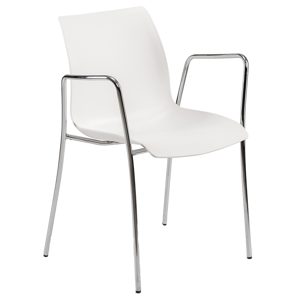 Крісло Tilia Laser ніжки хромовані біла слонова кістка, фото 1