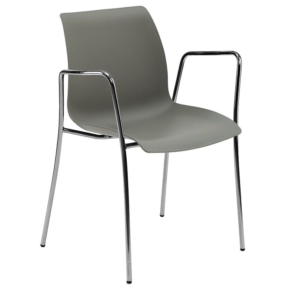 Крісло Tilia Laser ніжки хромовані сірий цемент, фото 1