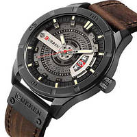 Curren 8301 Black-Dark Brown