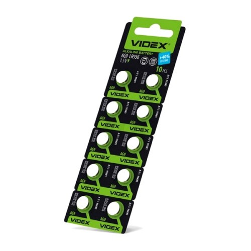Батарейка часы Videx AG9- LR936 Alkal,1,5V