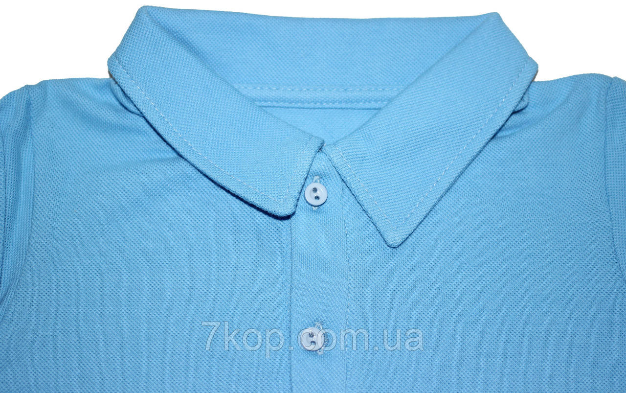 Рубашка поло для мальчика, голубая, рост 122 см, 128 см, Robinzone - фото 6 - id-p1222923213
