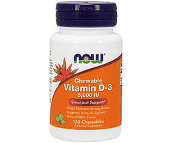 Вітамін Д3 NOW Chewable Vitamin D-3 5000 IU 120 жев таб, фото 2