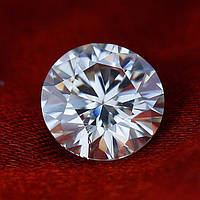 Moissanite Муассанит чисто белый 2.5 ct 9 mm. EF