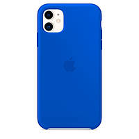 Чехол Silicone Case Soft Touch для Apple iPhone 11 синий яркий с открытым низом