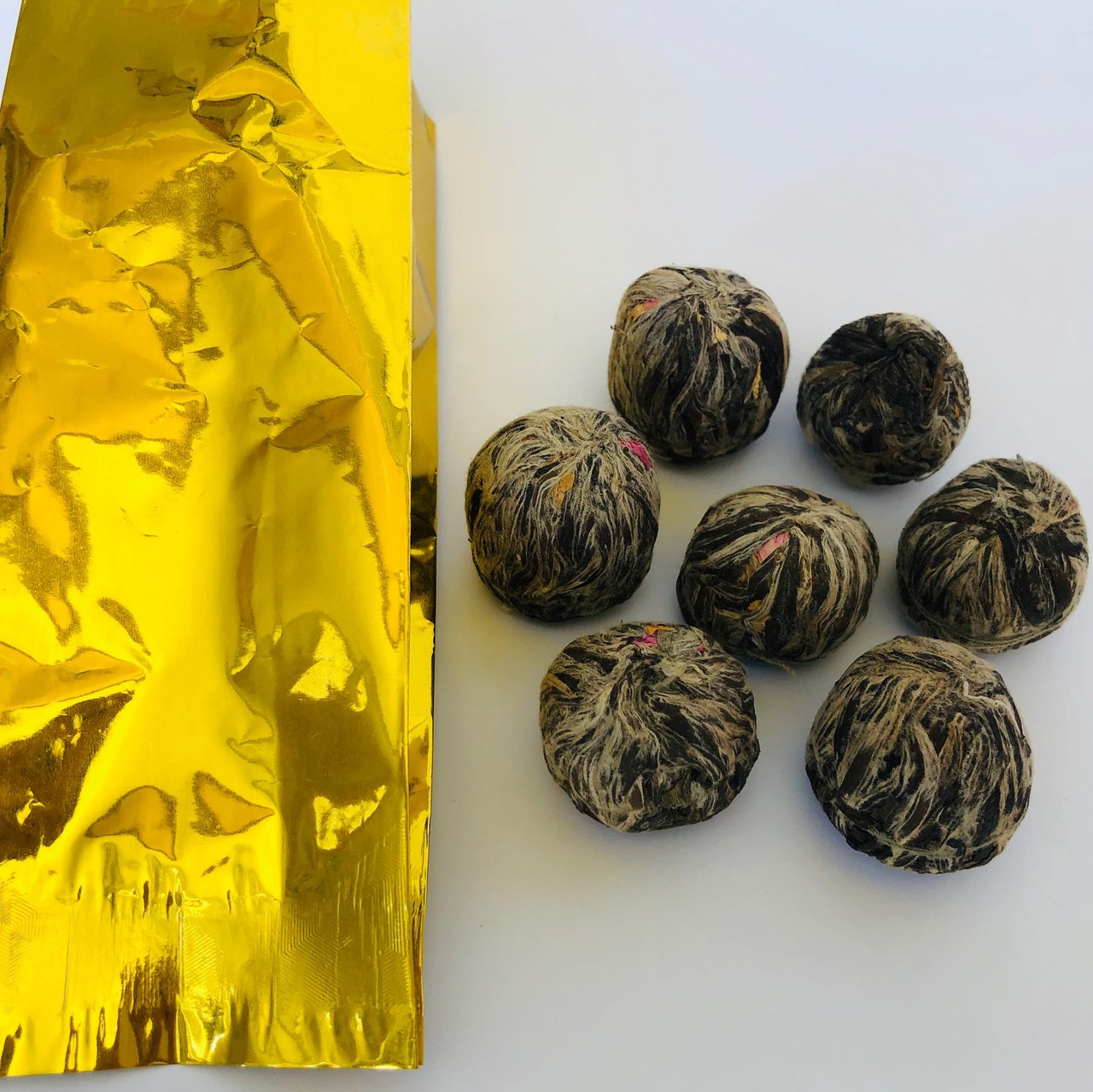 Элитный чай Моли Мэй Жэнь "Шарик с цветком жасмина", (упаковка 7 шариков) - фото 6 - id-p1220549380