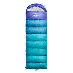 Спальний мішок Naturehike з капюшоном U150 NH17S010-D Blue