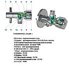 Кран кутовий кульовий подвійний ARCO CQ4105 1/2"х 1/2"х1/2" AntiLime A80TWIN, фото 3