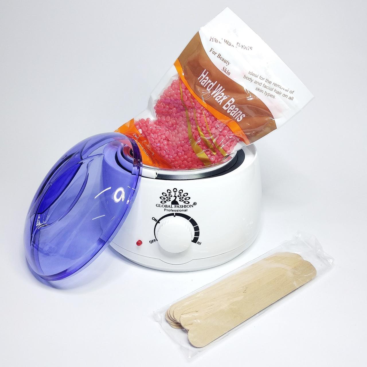 Набір для воскової депіляції Global Fashion, білий