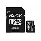 Карта пам'яті ASPOR MicroSDHC 16GB UHS-I (Class 10)+SD adapter
