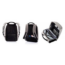 Рюкзак міський Antivor 2.0 протикрадій сумка з захистом від кишенькових злодіїв з USB Grey, фото 3