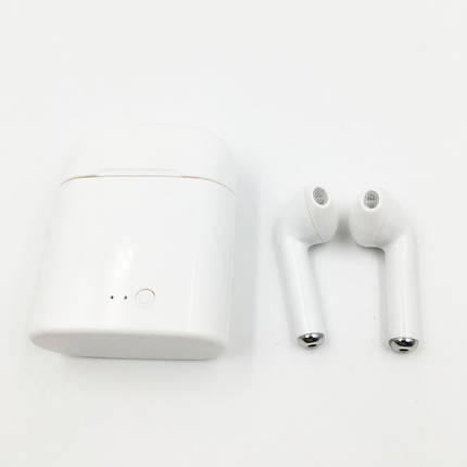Бездротові навушники з гарнітурою TWS Stereo Pro Bluetooth плюс зарядний кейс Білі (Hbq I7S), фото 2