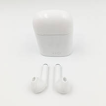 Бездротові навушники з гарнітурою TWS Stereo Pro Bluetooth плюс зарядний кейс Білі (Hbq I7S), фото 2