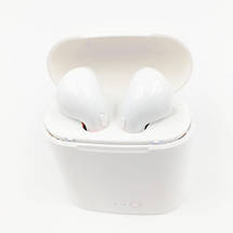 Бездротові навушники з гарнітурою TWS Stereo Pro Bluetooth плюс зарядний кейс Білі (Hbq I7S), фото 3