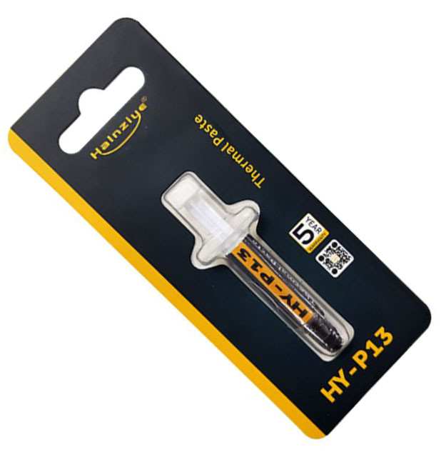 Термопаста Halnziye HY-P13 — 0,5 г — 13,4 W/m·K — сіра — шприц, фото 1