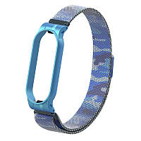 Браслет Metal Armorstandart Milanese Magnetic Band для Xiaomi Mi Band 6 5 Khaki Blue (ARM56856)