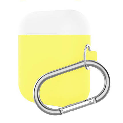 Чохол TPU Armorstandart Hang для Apple AirPods Yellow White (ARM53767), фото 2