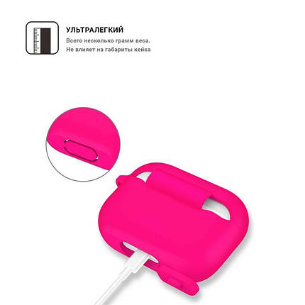 Чохол TPU Armorstandart Silicone для Apple Airpods Pro Hot Pink (ARM56077), фото 2