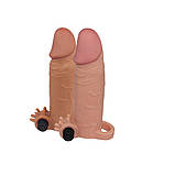 Насадка, що подовжує, на пеніс Pleasure X-Tender Vibrating Penis Sleeve Add 2", фото 4