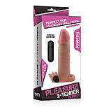 Насадка, що подовжує, на пеніс Pleasure X-Tender Vibrating Penis Sleeve Add 2", фото 8
