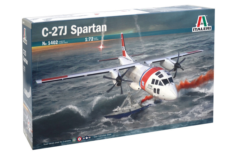C-27J SPARTAN. Збірна модель транспортного літака в масштабі 1/48. ITALERI 1402