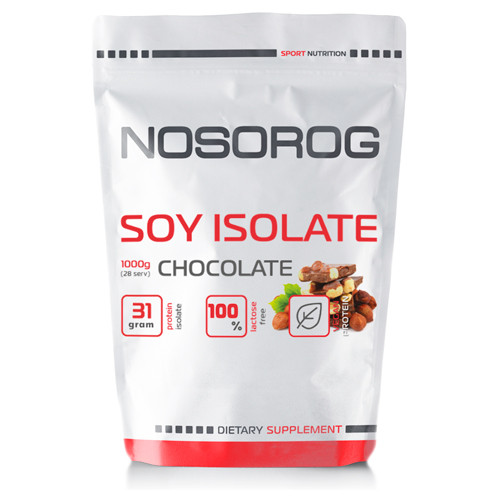 Соевый протеин Nosorog Soy Isolate Protein шоколад, 1 кг - фото 1 - id-p1209062009