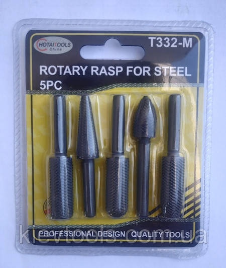 Набір шарошок фрез по металу 5 штук H-Tools+Набір шарошок по дереву 5 штук