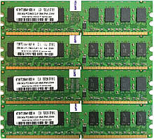 Комплект оперативної пам'яті Micron DDR2 8Gb (4*2Gb) 800MHz PC2 6400U 2R8 CL6 (MT16HTF25664AY-800E1-N) Б/В