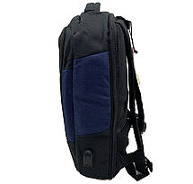 Міський рюкзак JXTian 43 x 30 x 12 см Чорний із синім (fx616/2), фото 5