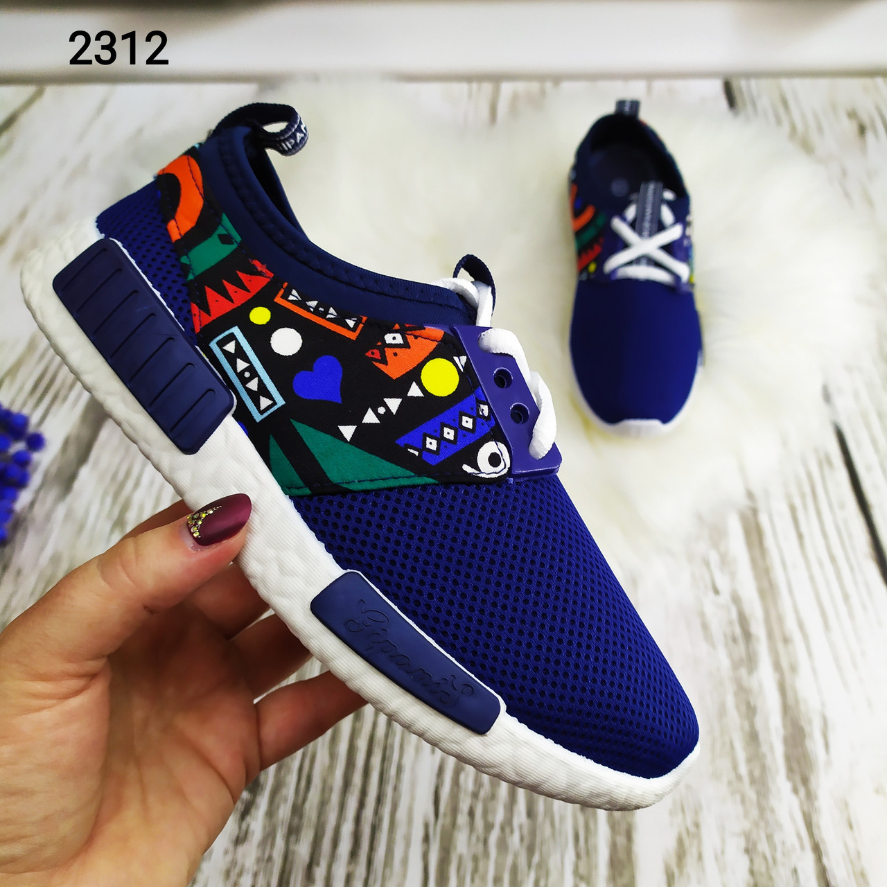 Кросівки мокасини жіночі сині, Гіпаніс, Україна, фото 1