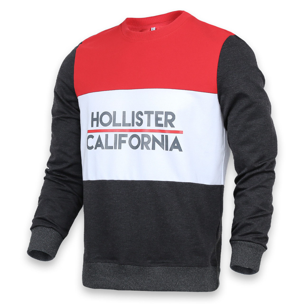 Світшот чоловічий червоний/білий/антрацит HOLLISTER Н-2 RED/WHT/ANTR L(Р) 20-210-002