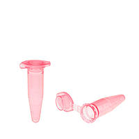 Мікропробірки 1,5 мл тип Еппендорф рожевого кольору з кришкою з градуюванням, нестерильні (1000 шт)