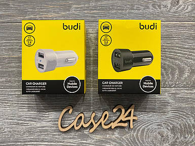 Автомобільний зарядний пристрій Budi (17 Вт, 3,4 А) (2 кольори)