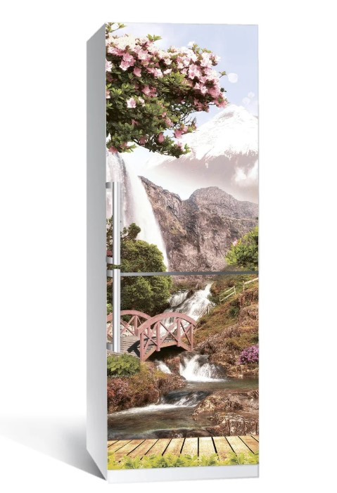 Вінілова наклейка на холодильник Японія. 60x180 см, декор на шпалери наклейки, фото 1