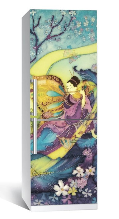 Вінілова наклейка на холодильник Баттик, 60x180 см, декор на шпалери наклейки, фото 1