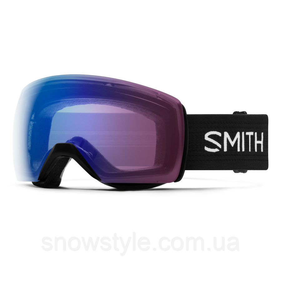 Гірськолижна маска Smith Skyline XL Black Лінза S1-S2 ChromaPop Photochromic Rose Flash