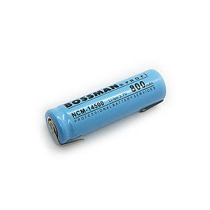 Акумулятор Li-Ion 14500 Bossman NCM 800mAh з контактами
