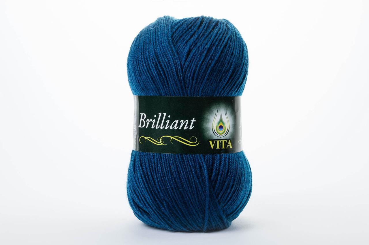 Пряжа напіввовняна VITA Brilliant, Color No.4955 джинс