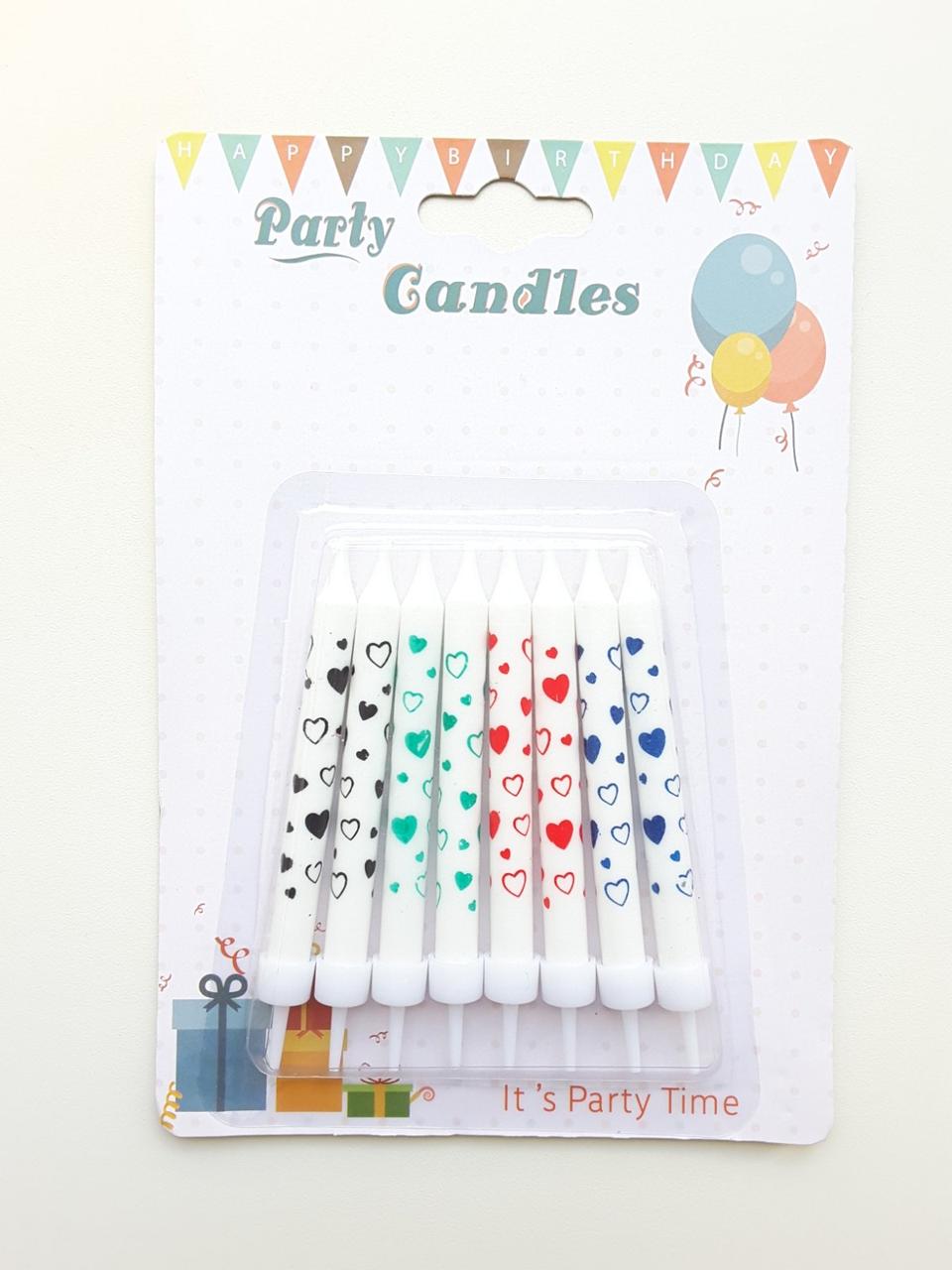 Свічки для торта Party Candles з підставкою