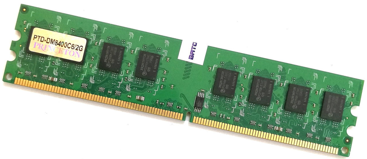 Оперативна пам'ять Princeton DDR2 2Gb 800MHz PC2 6400U 2R8 CL6 (PTD-DM8400C6/2G) Б/В