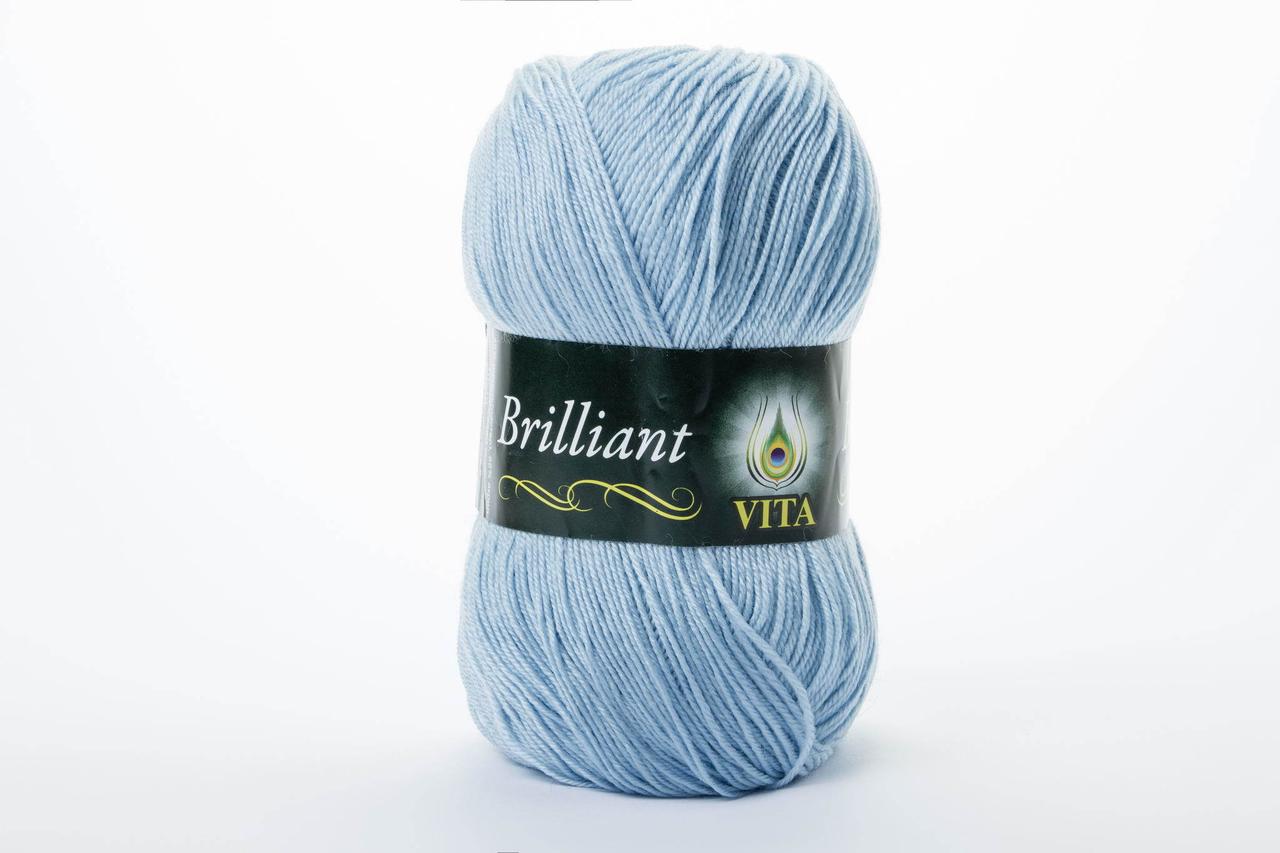 Пряжа напіввовняна VITA Brilliant, Color No.4967 світлий блакитний