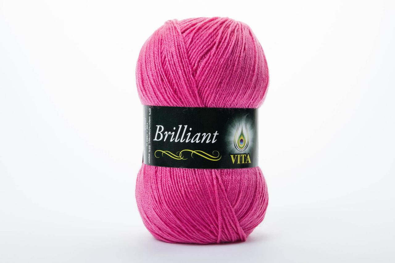Пряжа напіввовняна VITA Brilliant, Color No.4975 малиновий