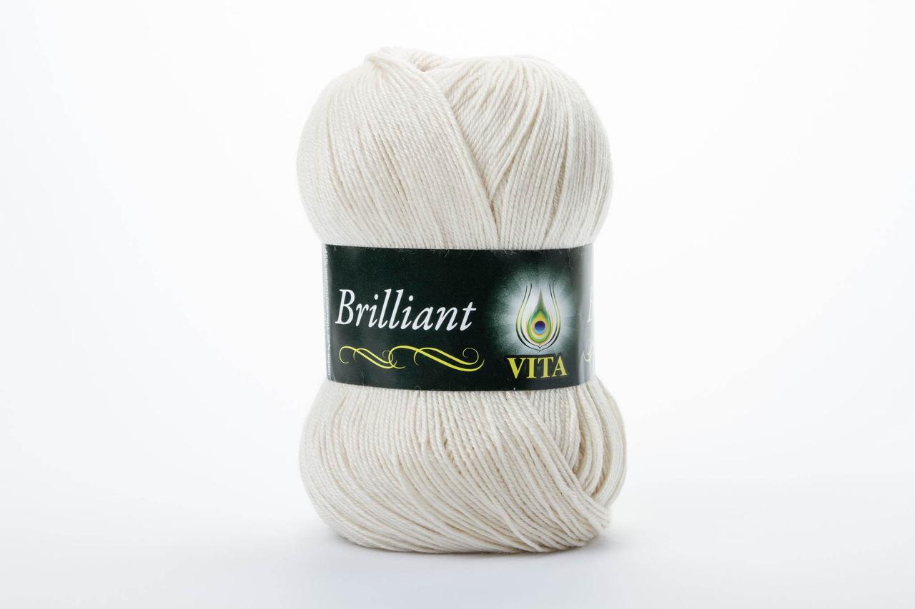 Пряжа напіввовняна VITA Brilliant, Color No.4983 світле топлене молоко
